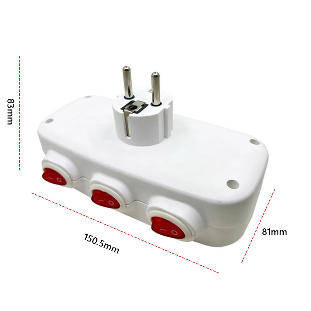 

Удлинитель с 3 индивидуальными выключателями, 3 горизонтальные розетки, розетка преобразователя мощности, настенная розетка для гостиной, спальни