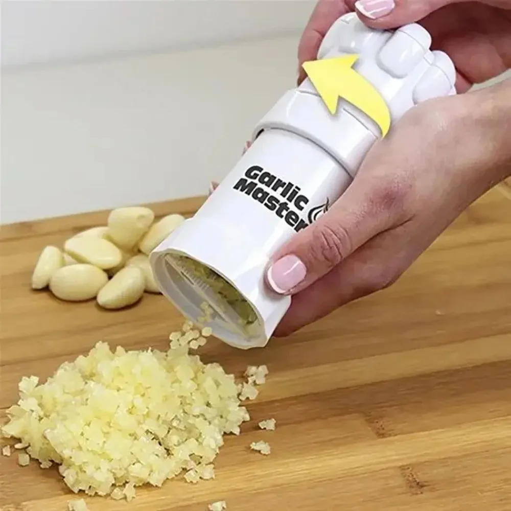 Multi Functional Garlic Press, Garlic Slicer, Suitable For Kitchen Cooking, Small Kitchen Tool, Garlic Chopper, Wheel Type