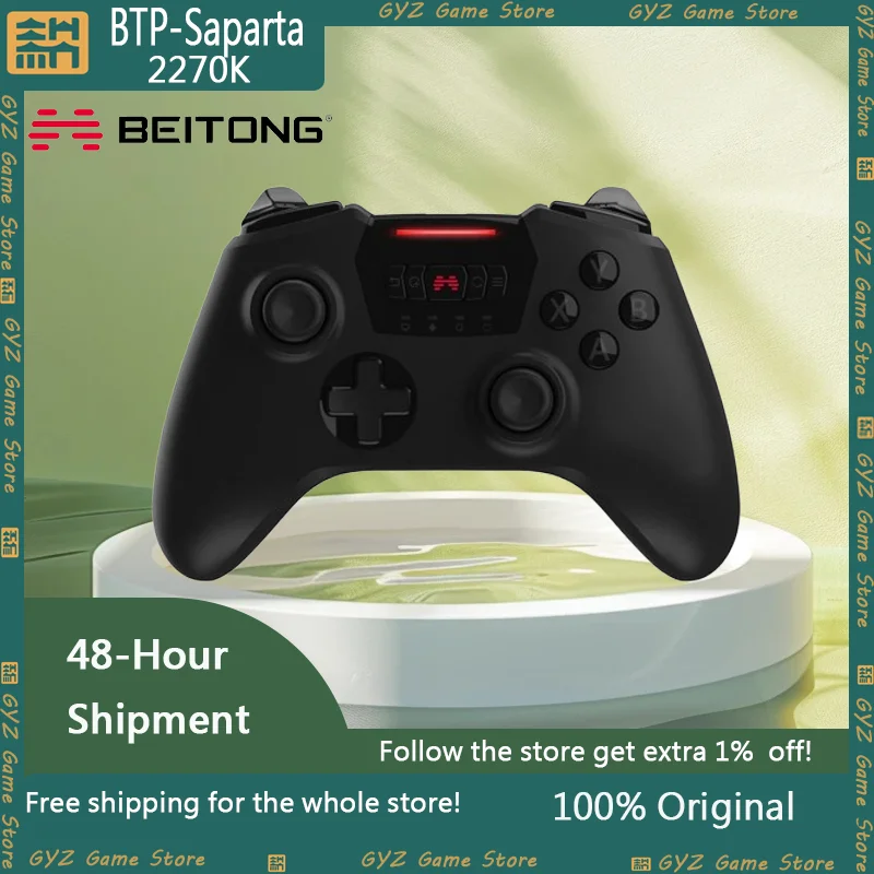 

Beitong Sparta 2 Wireless Pc Gaming Controller For Windows Android Tv Game,Dual Vibration Motor/3 Gears Frequency Turbo Function