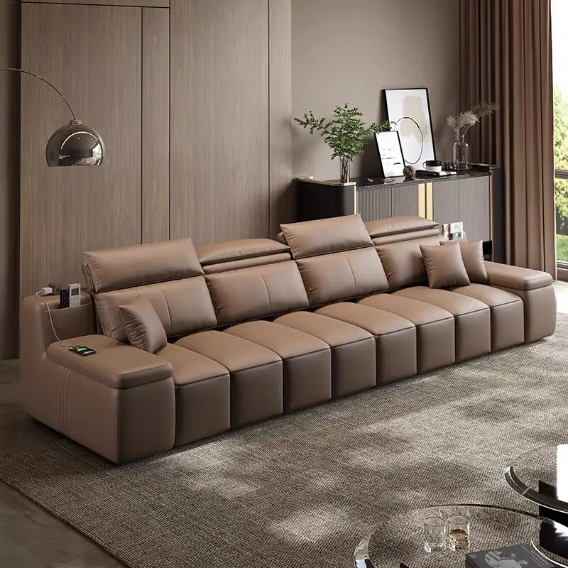 Breathable Electric Recliner Sofa Armrest Design Luxury Massage Electric Recliner Sofa Black Italian Schlafsessel Furniture