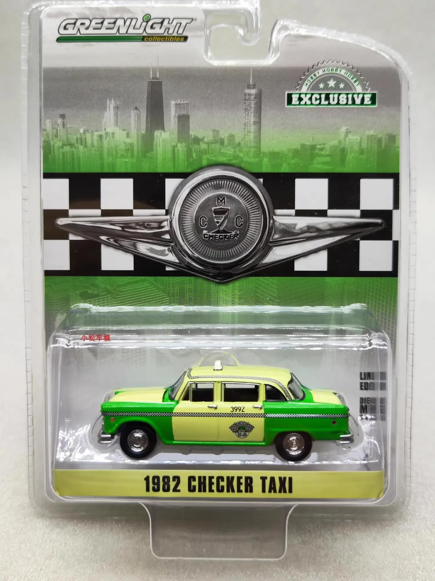 1:64 1982 Checker Taxi Diecast Metal Alloy Model Car Toys For Gift Collection