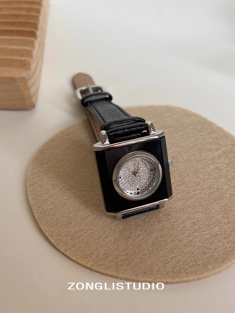 Fashion Ladies Watch Amber Round Dial Vintage Temperament Bracelet Leather Women's Watch Relojes Para Mujer
