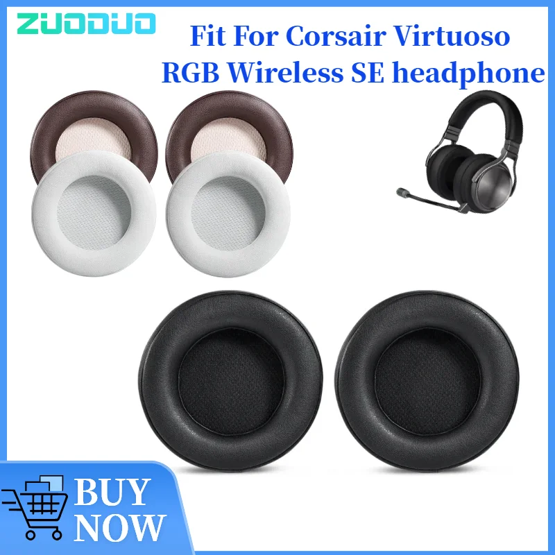 

ZUODUO For Corsair Virtuoso RGB Wireless SE Original earmuffs with buckle Headphones Memory Foam Ear Cushions High Quality