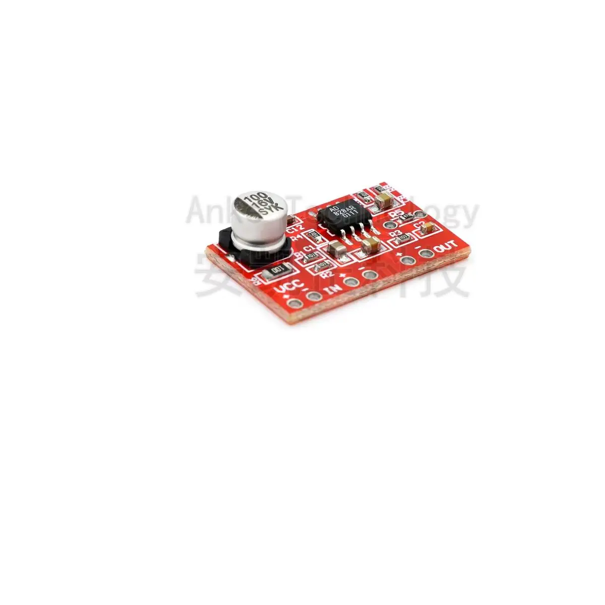 AD828 Dynamic‑Microphone Stereo Preamplifier Board, Audio Amplifier Module, DIY Audio Modification Accessory