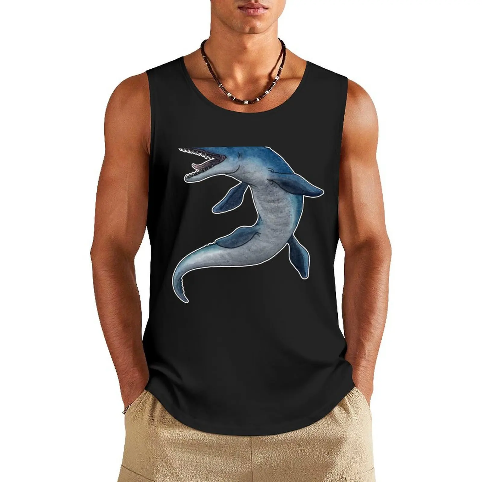 

Mosasaurus Tank Top anime t-shirts gym Men's t-shirts Sleeveless T-shirt
