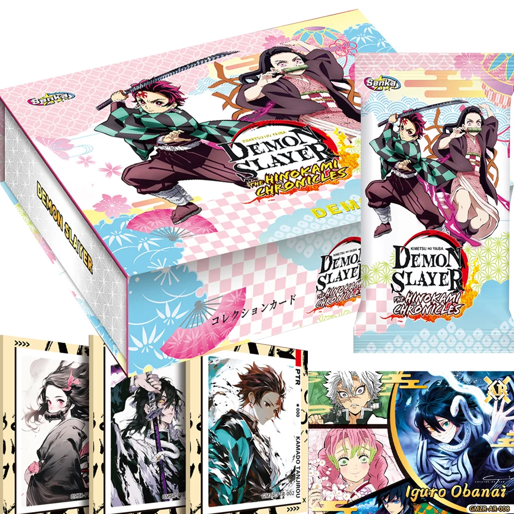 

Demon Slayer Collection Card English Version Anime Tomioka Giyuu Iguro Obanai Multi Grid Cool Storyboard AR Card Child Toy Gift