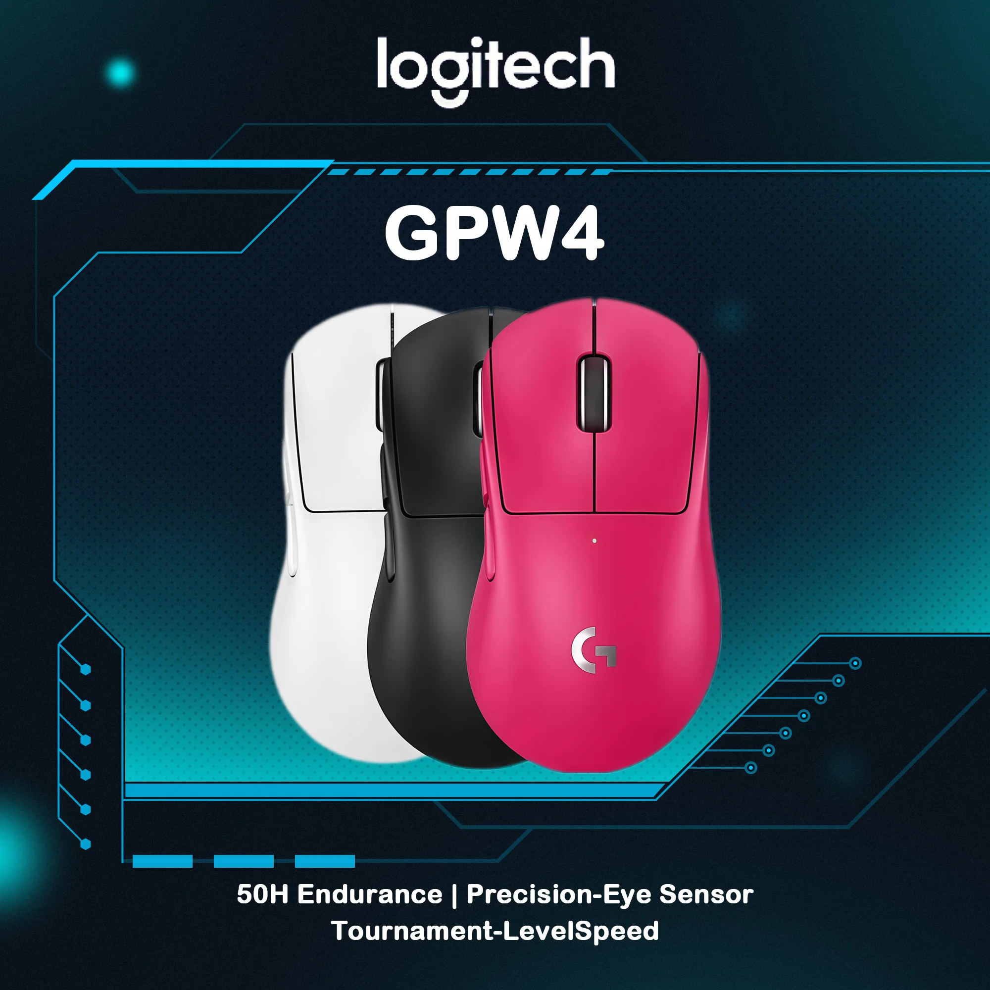 Logitech PRO X SUPERLIGHT 2 DEX GPW4 ratón inalámbrico para juegos ojo de halcón ratón para juegos ligero