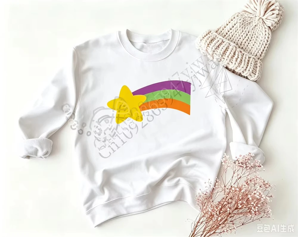 Herbst Mabel Rainbow Shooting Star Sweatshirt Cartoon Fans Halloween-Kostüm O-Ausschnitt Hoodie Erwachsene Unisex Herren Damen Sweatshirt – Detail 8