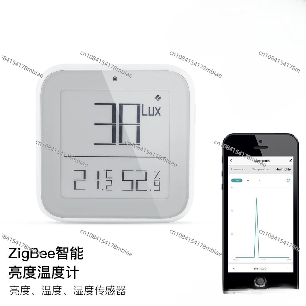 Graffiti ZigBee Smart Home Light Temperature and Humidity Sensor App Remote Detection Ink Screen Sensor