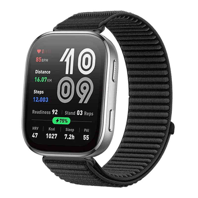 حزام نايلون 22 ملم لساعة Amazfit Helio خفيف الوزن قابل للتنفس مناسب لساعة Amazfit Balance 2/Bip 6/Cheetah Pro الذكية