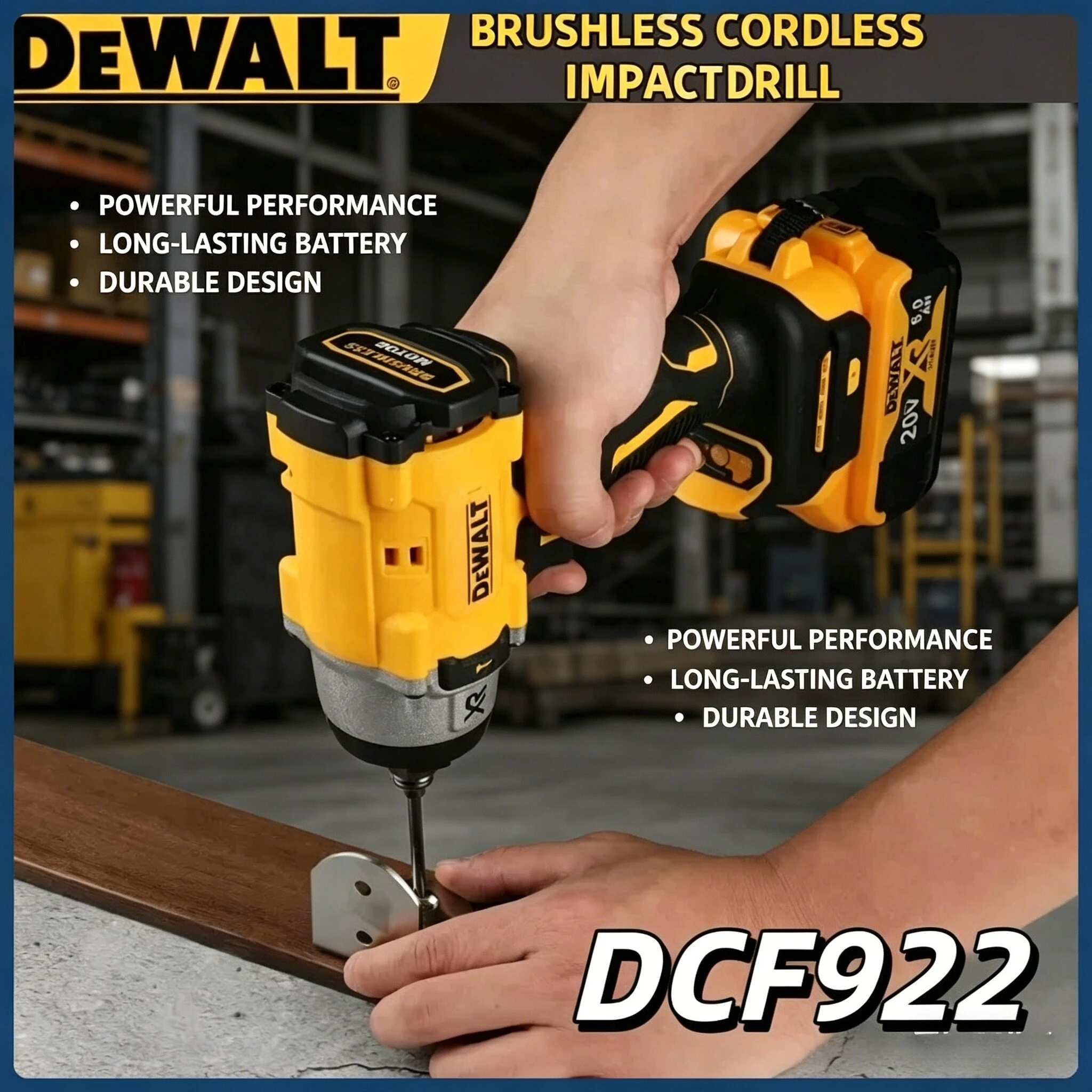 

Ударный гайковерт DEWALT DCF922 ATOMIC 20V MAX бесщеточный, 1/2 дюйма, с фиксатором, для авторемонта, с регулируемой скоростью, только инструмент