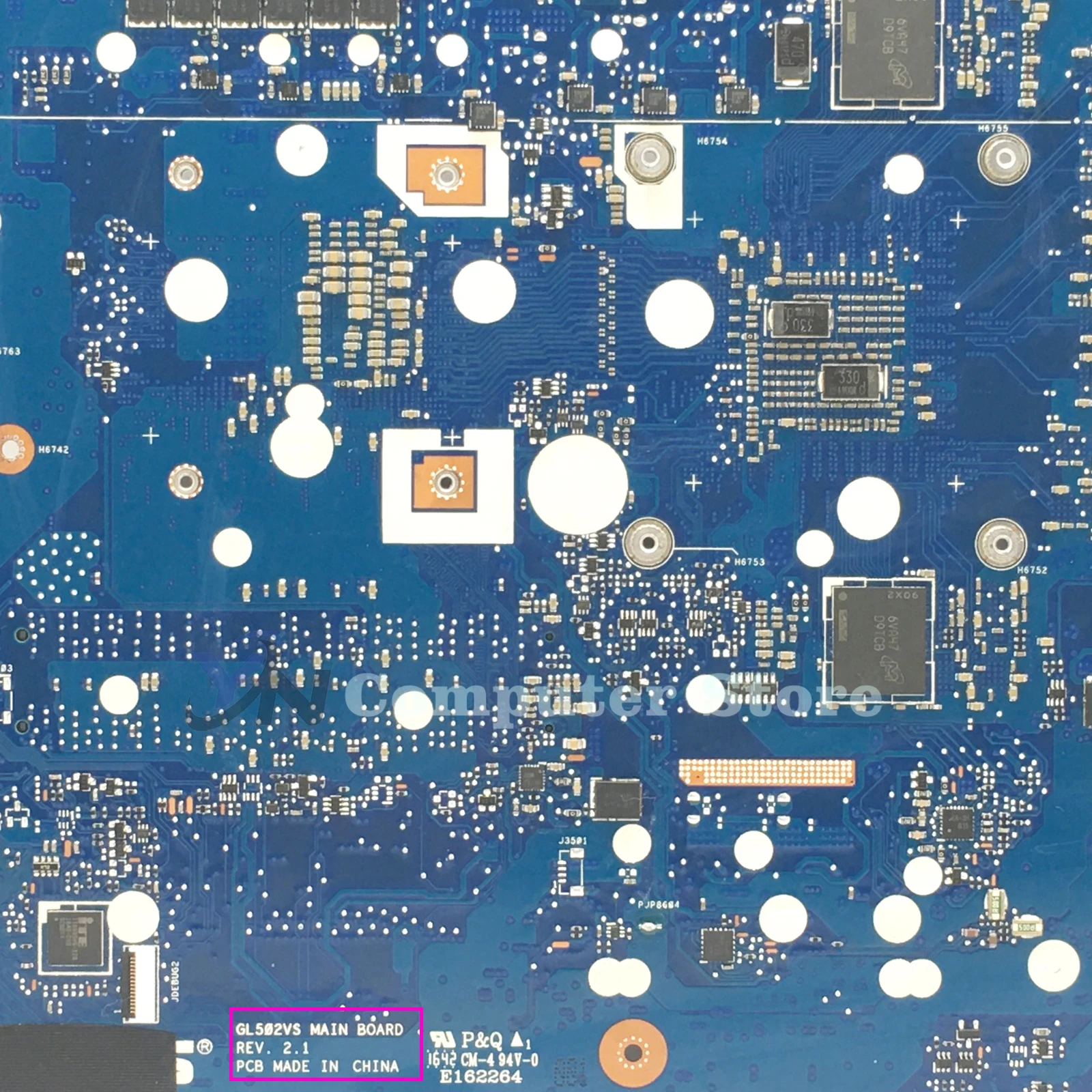 Placa-mãe portátil GL502VS para ASUS, ROG S5V, GL502V, GL502VSK, Notebook Mainboard, I7-6700HQ, GTX1070-8GB, 100% OK