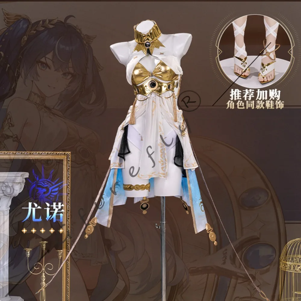 Wuthering Waves Iuno Cosplay Kostüm Sexy Kleid Set Perücke Halloween Anime Convention Bühnenauftritt Event Kostüm