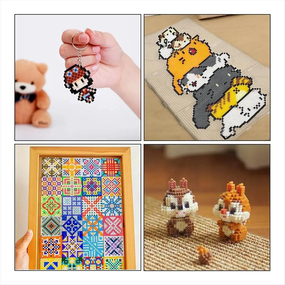 2025 + 20 قطعة كبيرة فيوز الخرز Pegboards مربع البلاستيك حبة لوحات 5 مللي متر واضح فيوز الخرز لوحات البلاستيك ذوبان الخرز لوحات #3