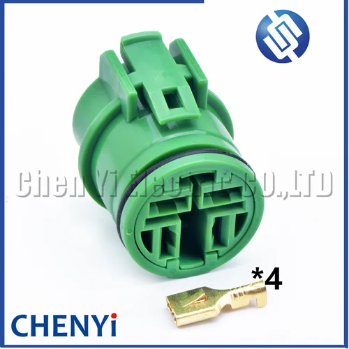 Imagen 1 del producto Conector hembra de 4 pines serie 6,3, enchufe de arnés impermeable de corriente grande para alternadores tipo Mitsubishi Nippon