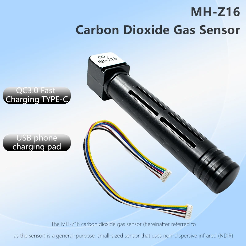 MH-Z16 High Precision Carbon Dioxide Gas Sensor, NDIR Infrared CO2 Detector Module with UART for Industrial Air Quality Control
