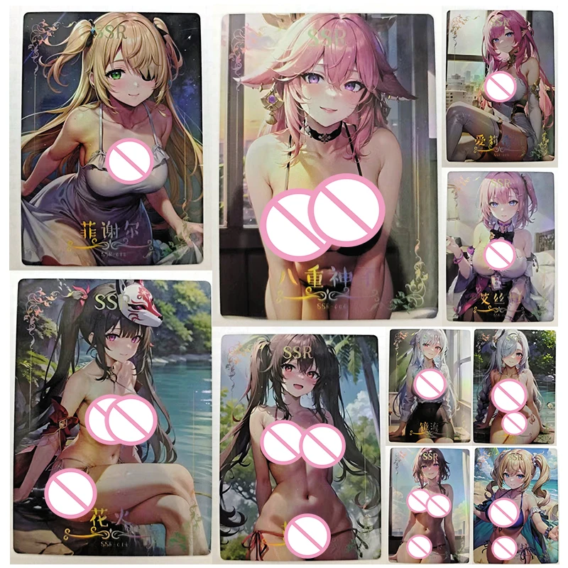 

Anime Goddess Story SSR Cards Elysia Kafka Yae Miko Hu Tao Shenhe Collection Cards Christmas Birthday Gifts Children's Toys
