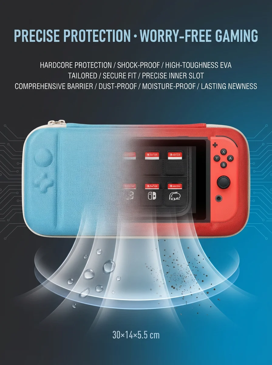 Geschikt voor de tweede generatie Nintendo Switch beschermhoes, accessoire-opbergbox voor reizen en transport.