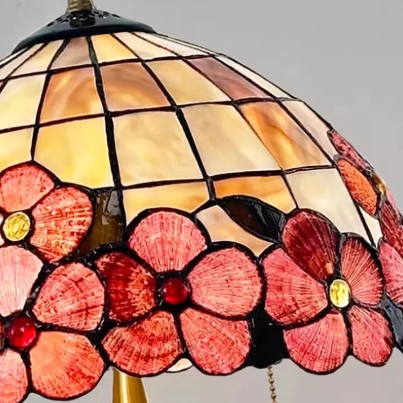 

Copper Art Shell Design Lampshade LED Floor Lamp Living Room Background Bedroom Nightstand Luxurious Decoration Home Stand Light
