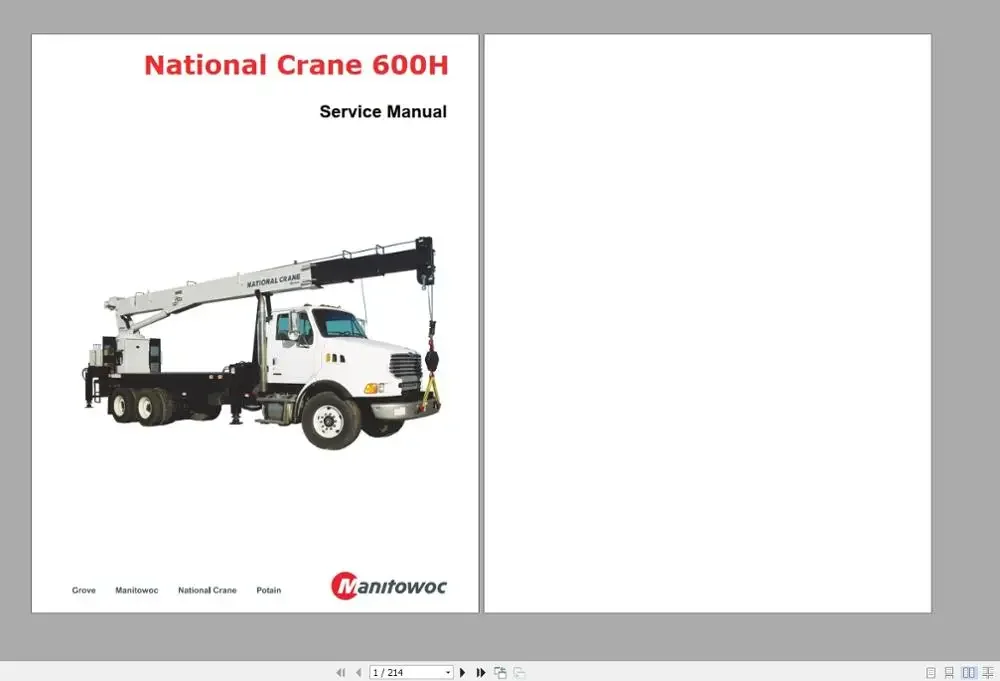 Manitowoc Crawler Cranes 2020 All Models Service Manuals DVD