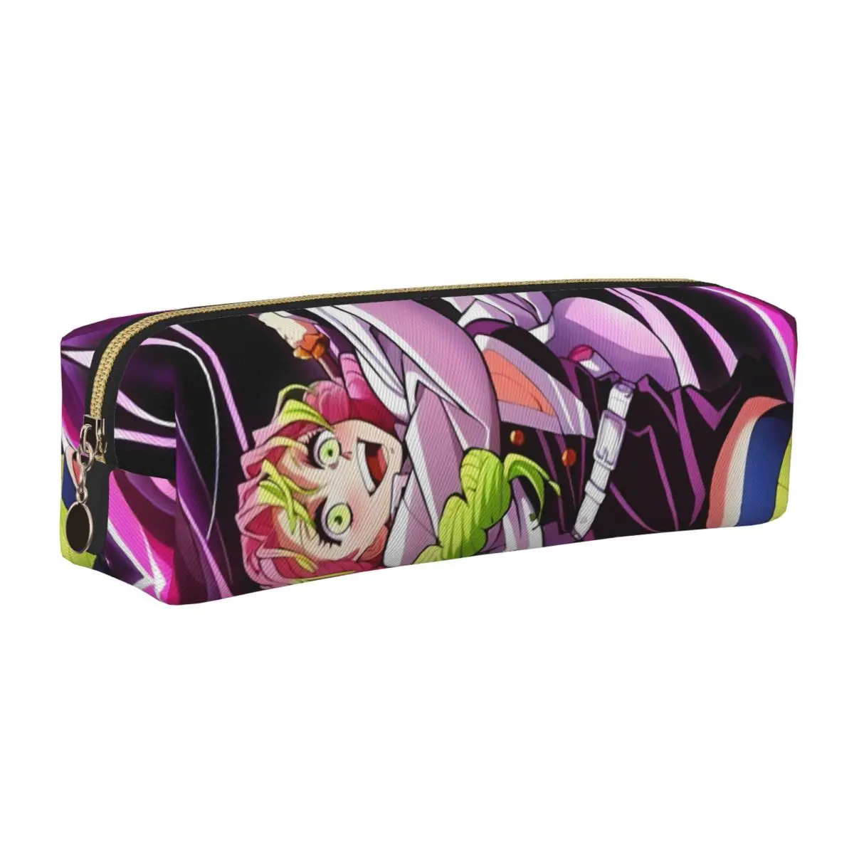 Estuche para lápices Hashira Mitsuri Kanroji, caja de lápices Demon Slayer, caja de bolígrafos para estudiantes, bolsa de gran capacidad, accesorios de suministros escolares