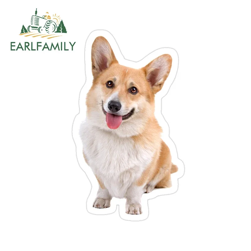 

EARLFAMILY 13 см x 7,8 см для Corgi Pembroke, автомобильные наклейки, креативная графическая наклейка, модные наклейки, Стайлинг автомобиля, виниловый материал