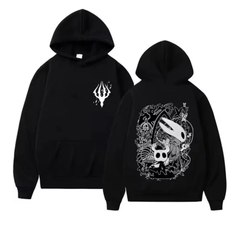 Hollow Knight Game Graphic Hoodie Casual Oversized Streetwear for Men And Women Vintage Fleece Male Female Fans Gift