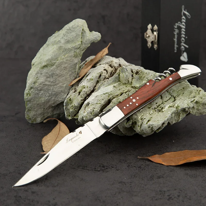 Stainless Steel Laguiole Wine Knife Corkscrew Bottle Openers Beer Can Knife Wood Handle Wedding Beer Can Wine Accessories in box