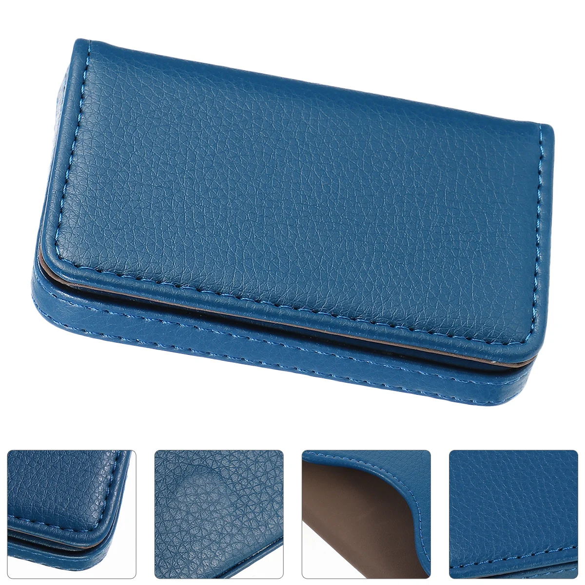 1 stuks draagbare visitekaartjeshouder Premium PU-stof Minimalistische stijl Veilige kaartbescherming Ideaal voor netwerkevenementen Case