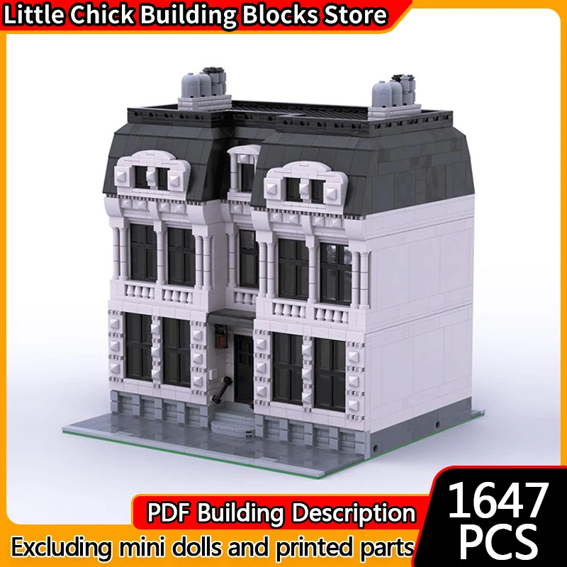 

City Street View Model MOC Building Bricks Residential Building Modular Technology Children Holiday Gifts Assemble Toys Suit