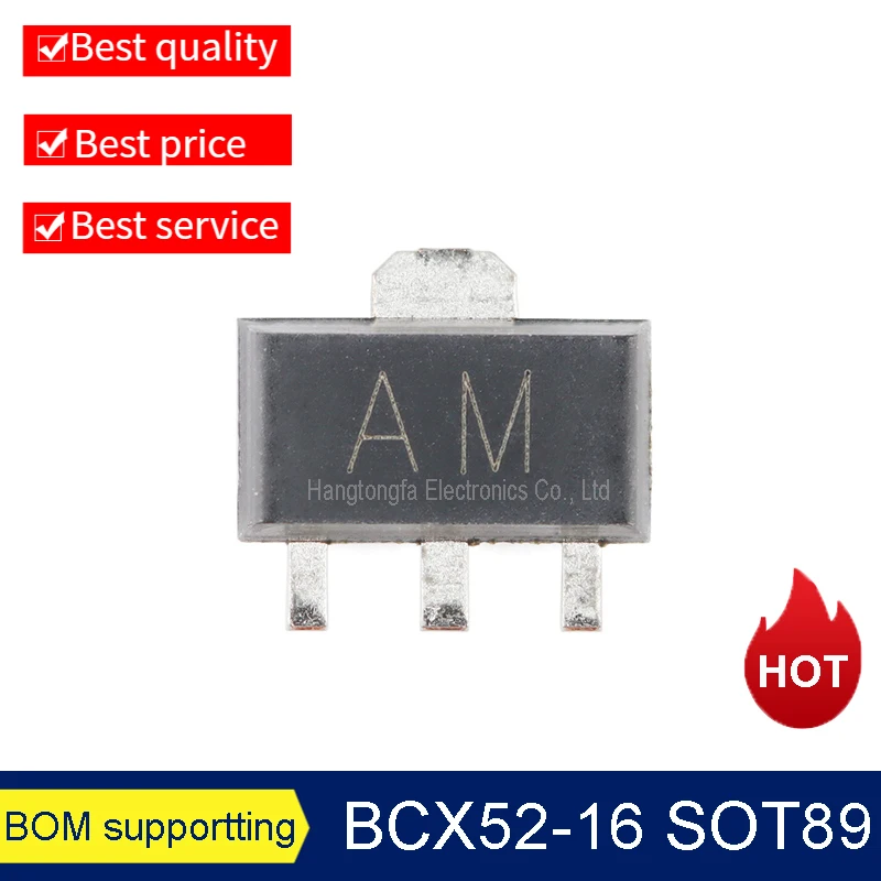 BCX51 BCX52 BCX53 BCX54 BCX55 BCX56 MarkingAD AM AL BD BM BL SOT89 SMD Transistor New