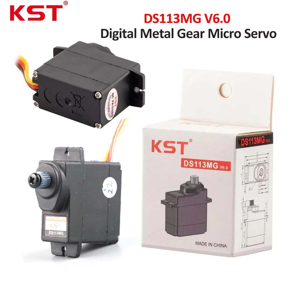 

1/4PCS KST DS113MG V6.0 Digital Metal Gear Micro Servo 3.5kg 0.09sec for Small Size Electric RC Plane and Glider