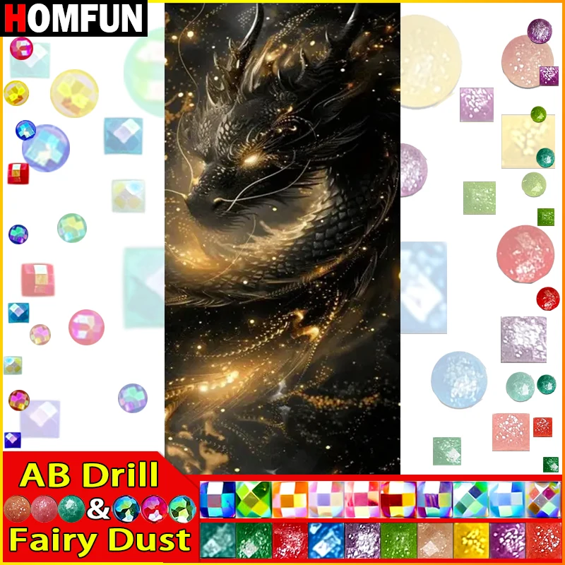 HOMFUN Fairy Dust AB 5D DIY Full Diamond Embroidery 