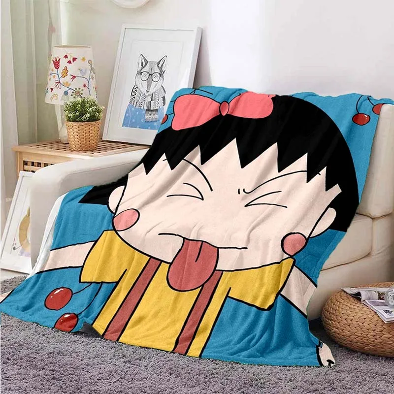 Cute Cartoon Girl Blankets and Bedspreads Soft Quality Plead for Sofa Home Bed Cover Hairy Blanket Warm Flannel Throw Blankets