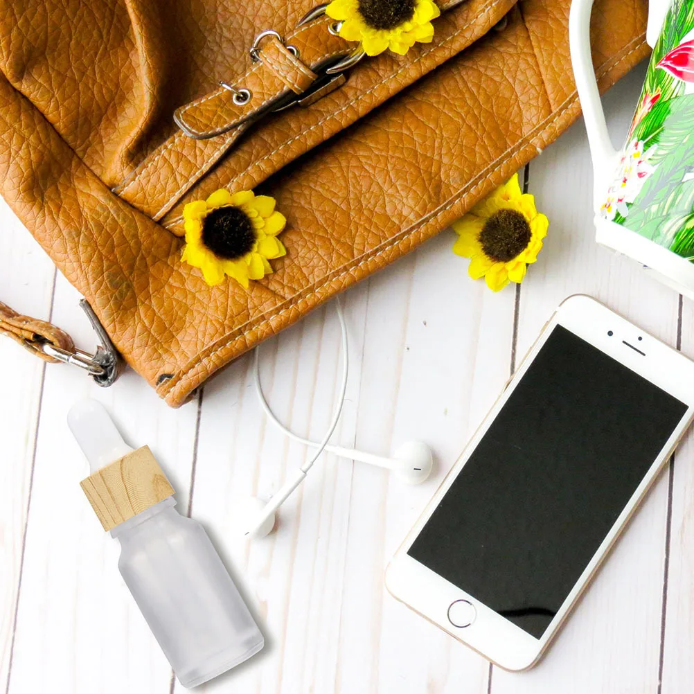 

6Pcs Essential Oil Bottles Refillable Frosted Glass Dropper Bottles Travel Portable Subpackaging Bottle Essential Oil Bottle