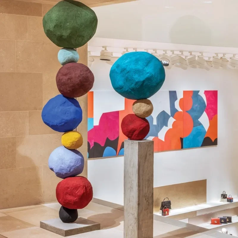 

Living room floor-to-ceiling ornament art installation window decoration