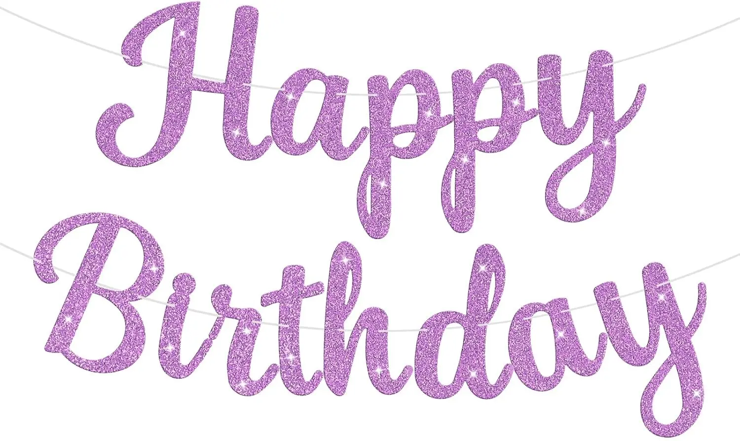 Glitzerndes Banner-Schild „Happy Birthday“, Geburtstagsgirlande, Wandtür, Banner, Flagge für Damen, Herren, Jungen, Mädchen, Party-Hintergrunddekorationen – Detail 15