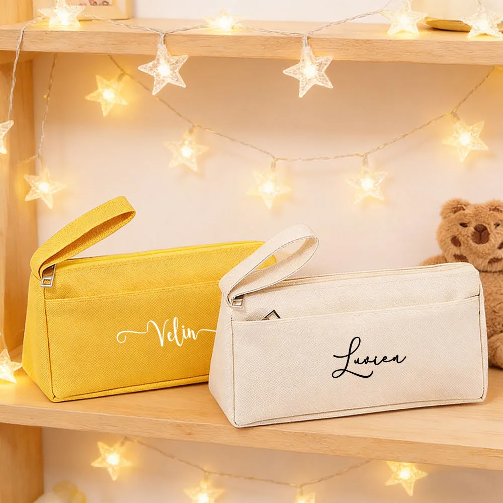 Personalized double-layer pencil bag,large-capacity customized,simple pencil bag for stationery,school supplies,office supplies