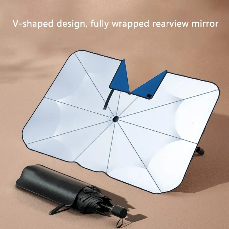 Car sunshade V-neck car front windshield Car Sunshade Umbrella Cars Sun Shade Parasol Sun Interior Windshield Protection