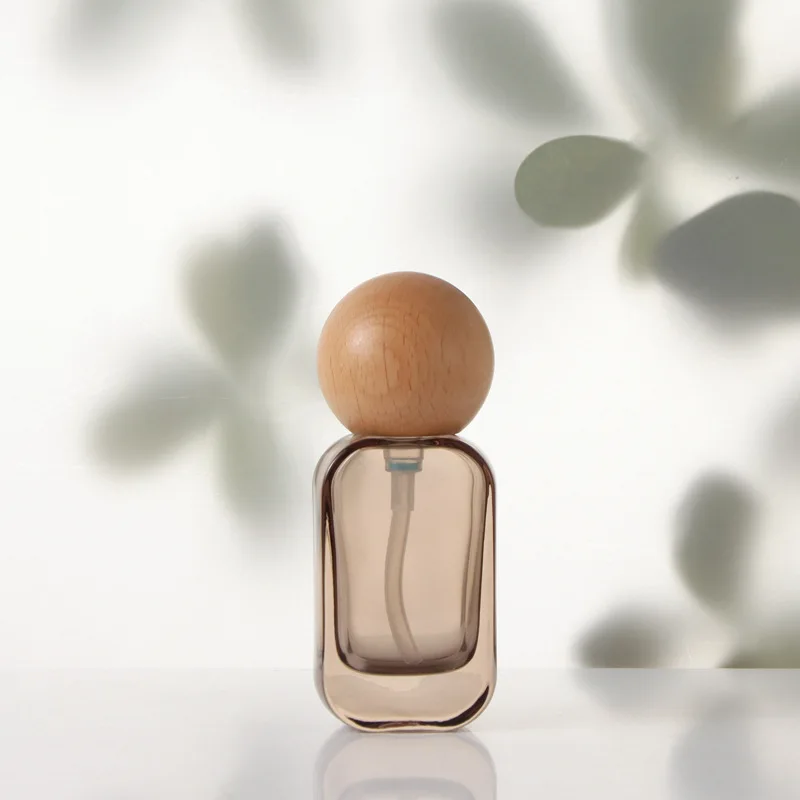 6 Stück Pumpflaschen für Lotion aus Glas mit Holzdeckel, DIY-Behälter für ätherische Öle, Creme-Lotion-Tiegel, nachfüllbare Reise-Pressflasche – Detail 5