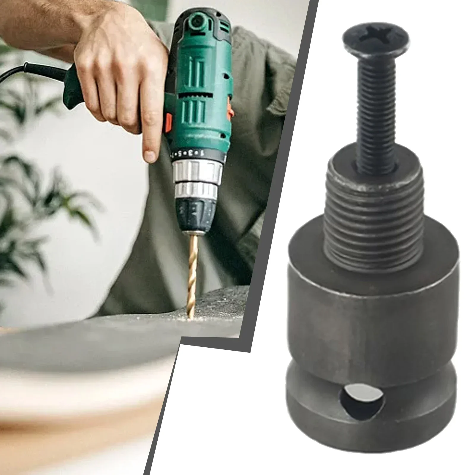 

1/2" Drill Chuck Adaptor For Impact Wrench Conversion 1/2-20UNF With Screw Drill Chuck Adaptor With Screw