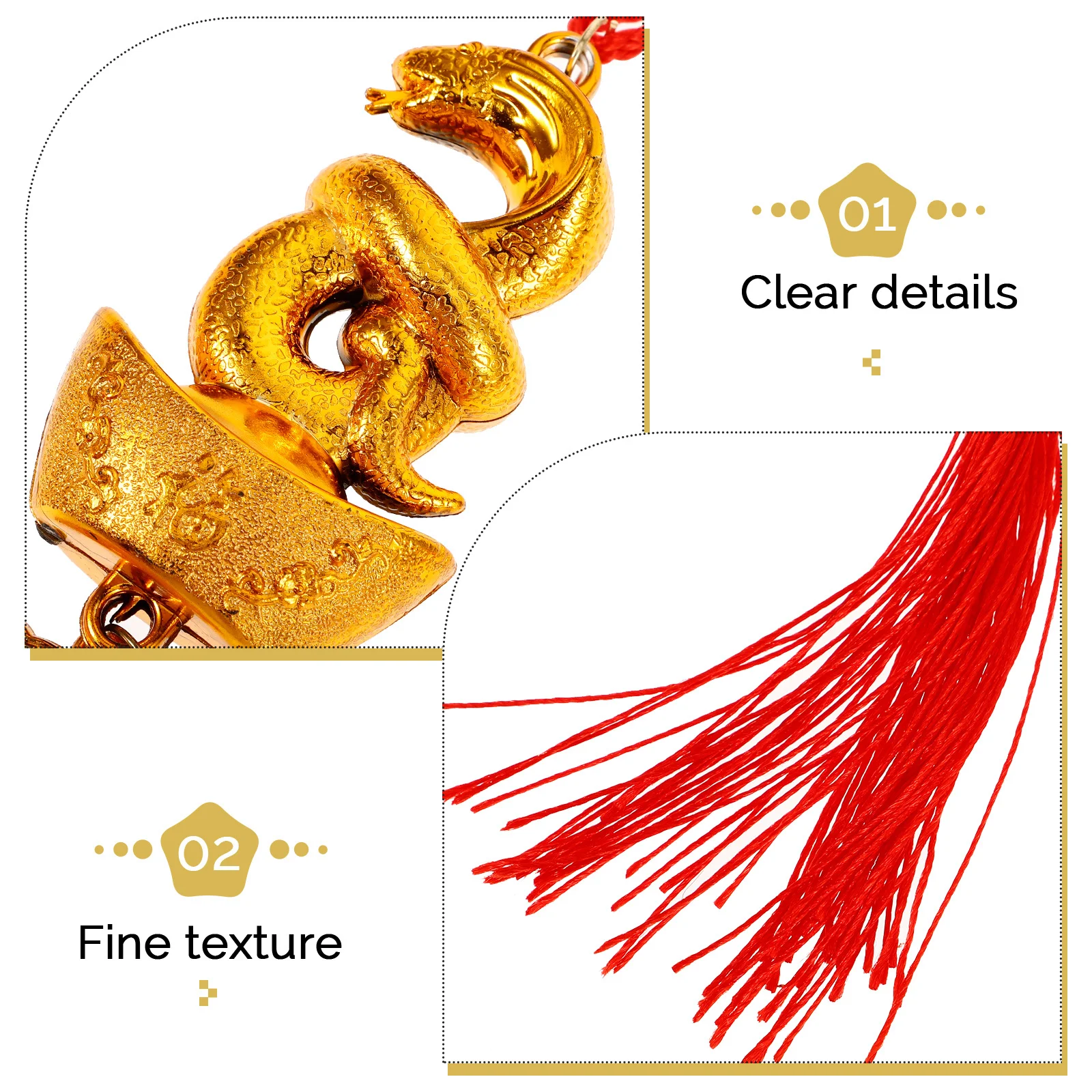 

5pcs Chinese New Year Pendant Lucky Wealth Snake Hanging Ornament For Home Office Car Decor Spring Festival Supplies