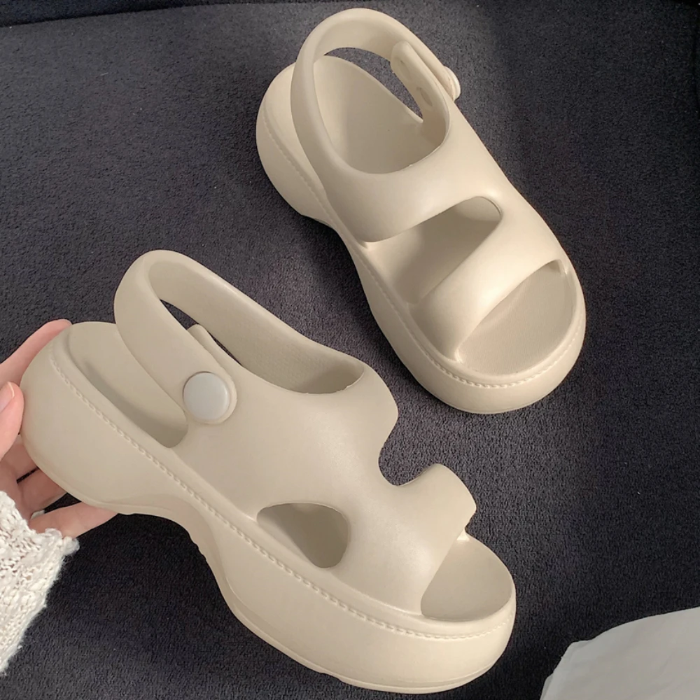 Double Band Soft Sole Thick Bottom Women Slippers Slides Bathroom Beach Indoor Sandals Summer Couple Shoes