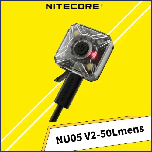 NITECORE NU05 V2 Kit Rechargeable Headlamp Mate 40Lumens Portable Multi-purpose Ultra Lightweight Headlight