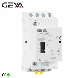 GEYA GYHC 4P 25A 4NO or 2NO2NC 220V/230V 50/60HZ Din rail Household AC Modular Contactor