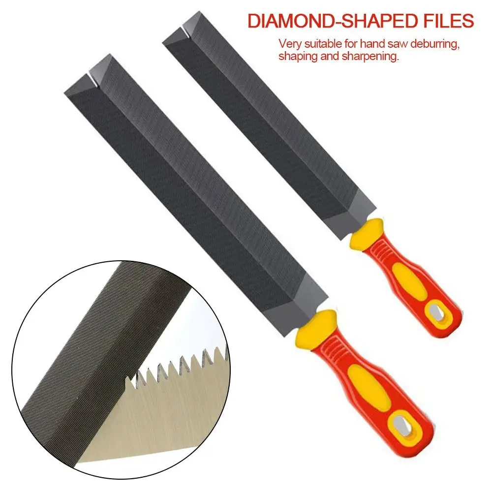 Sharpening Shaping Grinding Hand Tools Diamond-Shaped Files Sharpener Hand Saw Sawing File