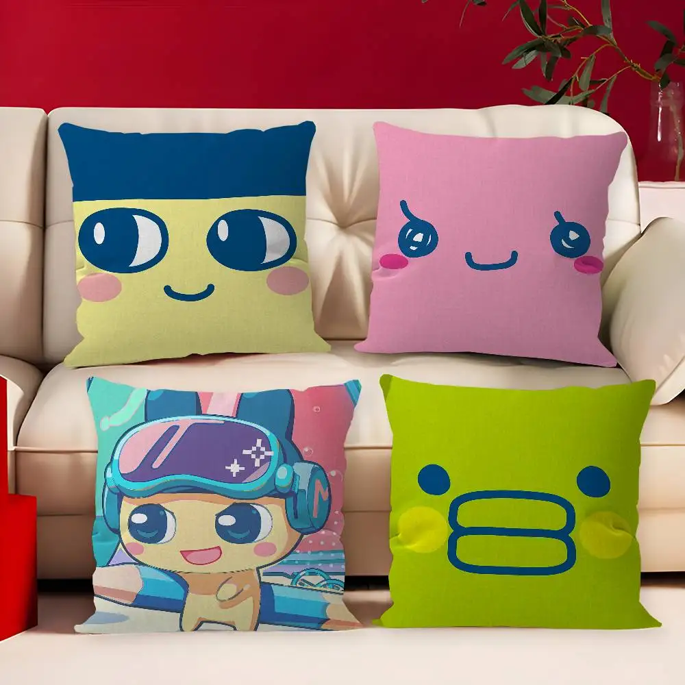 T-Tamagotchis-M-MametchiS Cushion Cover Polyester Sofa Cushions Decorative Throw Pillows Home Decoration Pillowcover