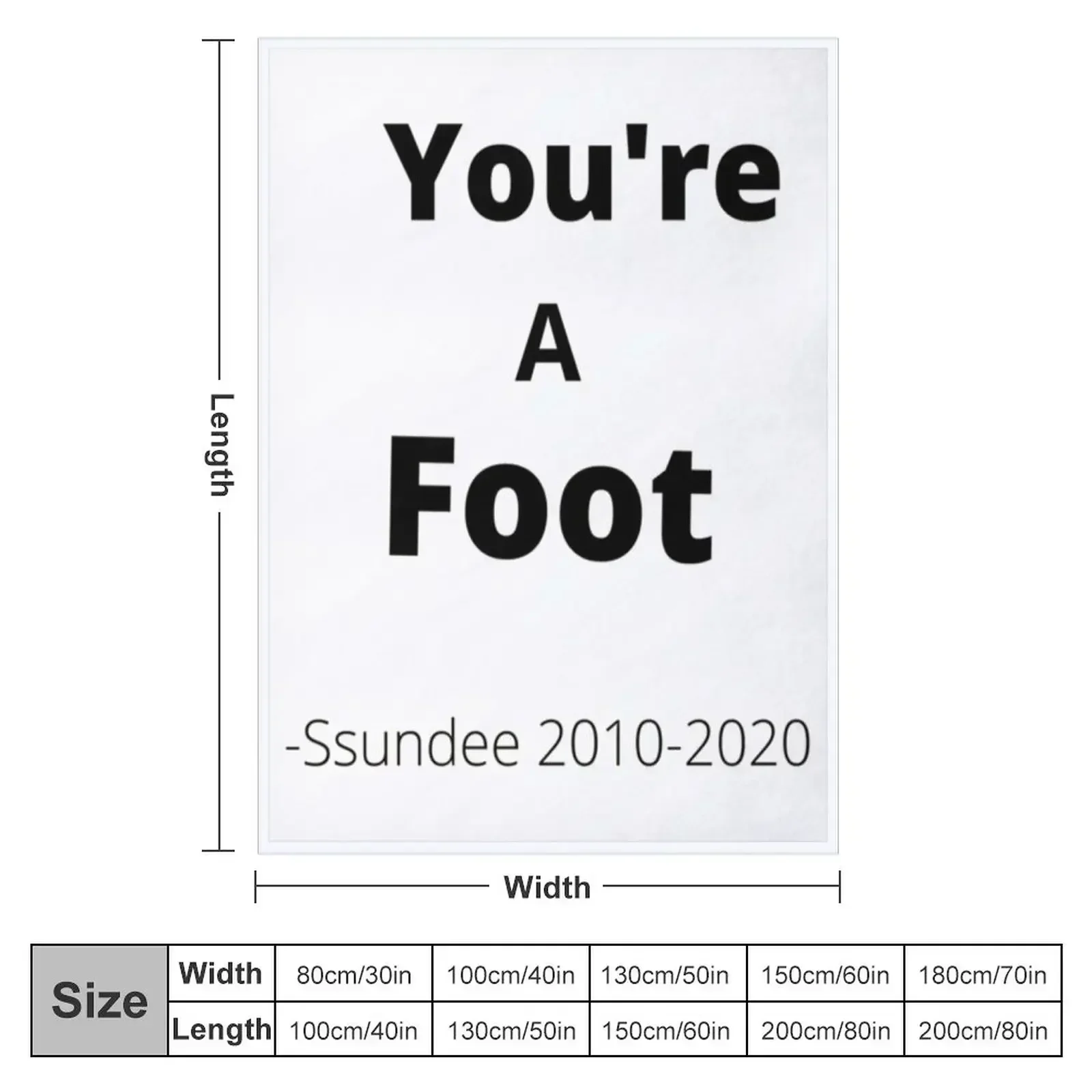 You_re A Foot - Ssundee Throw Blanket Fashion Sofas funny gift Travel Luxury Designer Blankets