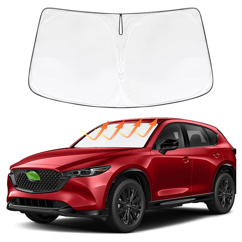 

Car Memory Steel Ring Sun Shade Front Car Sunshade Cover For Mazda CX-5 CX 5 2017-2024 Auto Interior Accessories