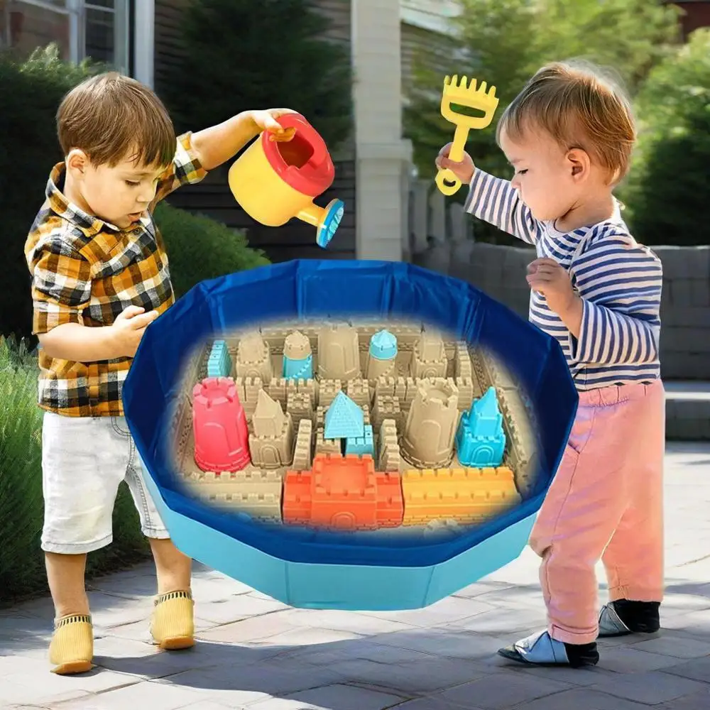صندوق رمل للأطفال على الشاطئ، ألعاب رملية، ألعاب حسية، لعبة مائية صيفية خارجية للأطفال من سن 3 سنوات فما فوق #2